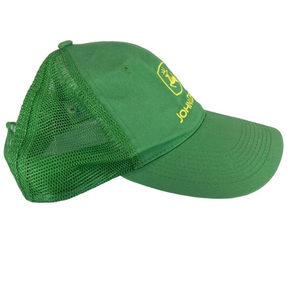Vintage John Deere Trucker Hat Green Mesh Yellow Patch Snapback MPC Promotions - Picture 4 of 7